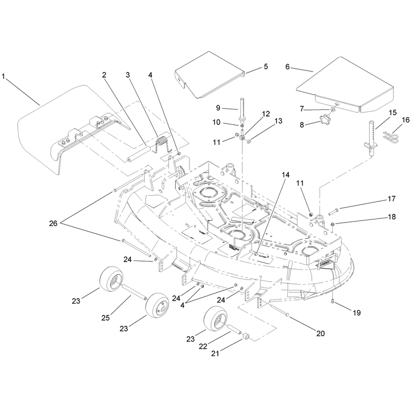 Belt Cover Deflector and Roller Assembly