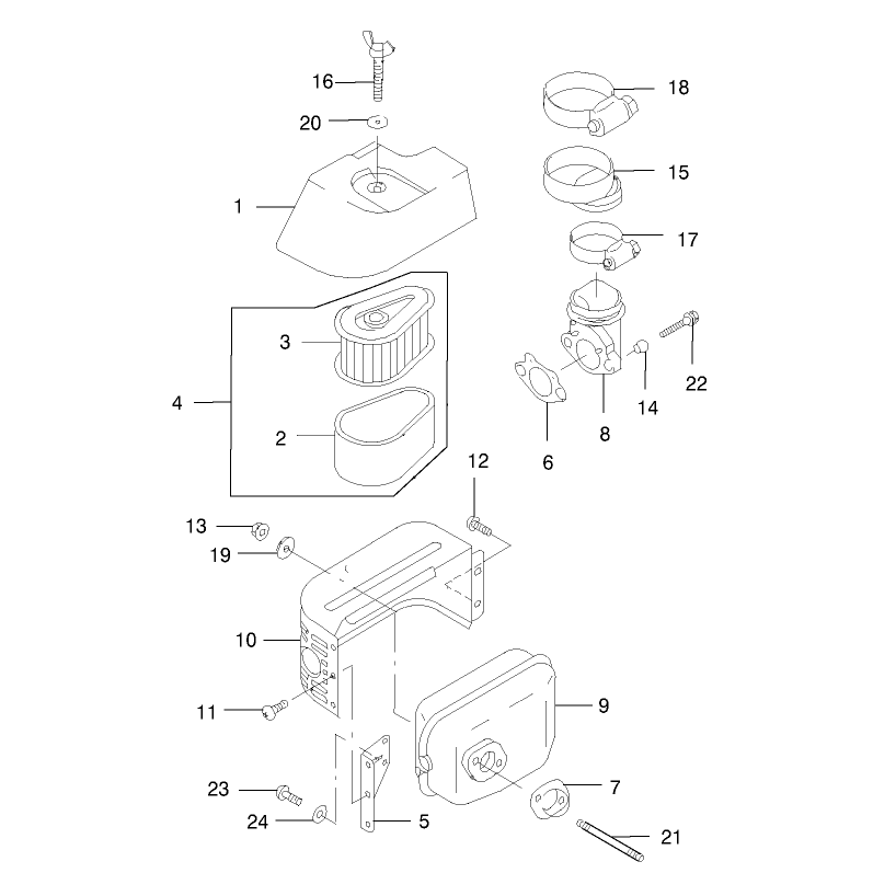 Air FilterMuffler Assemby