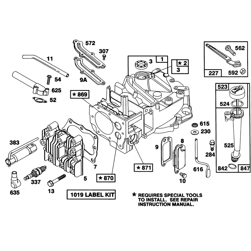 Engine Briggs and Stratton Model 122702-3171-01
