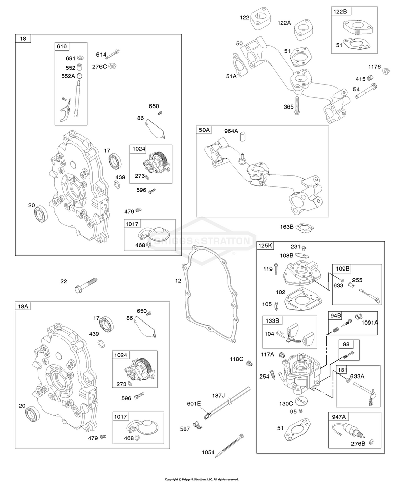 Crankcase Cover, Intake Manifold