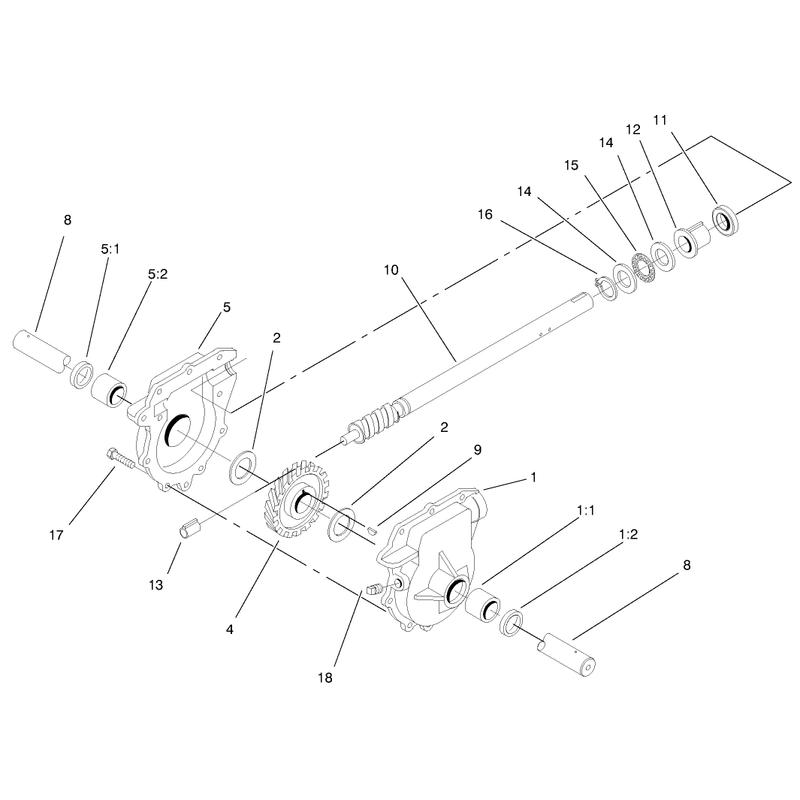 Auger Gearcase Assembly No. 74-1562