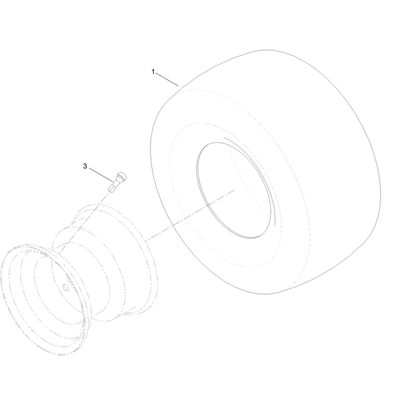 2 Ply Wheel and Tire Assembly No. 131-3672