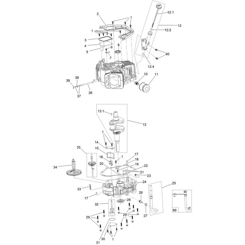 Crankcase and Crankshaft Assembly