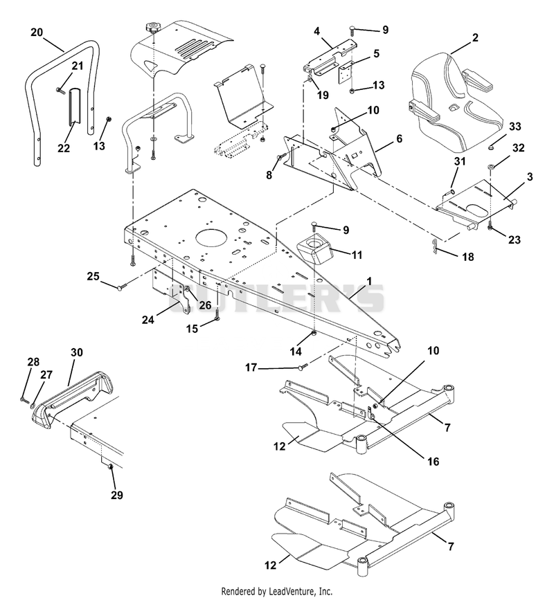 Frame, Hood And Seat