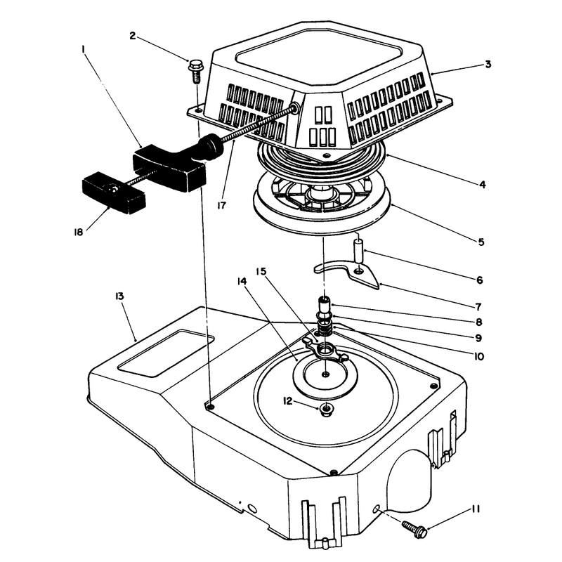 Recoil Assembly (engine Model No. Vmj8)