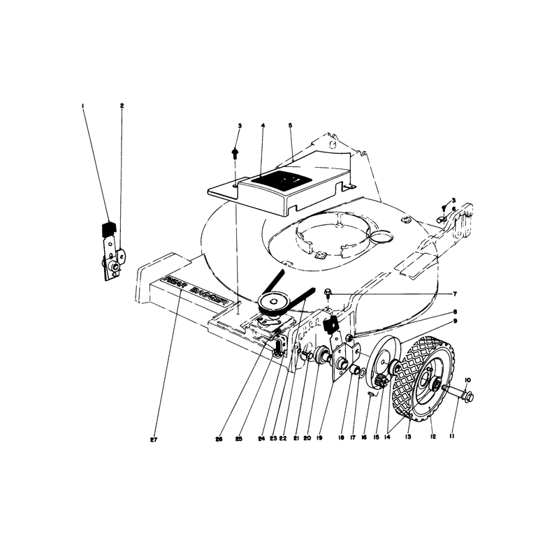 Front Wheel and Pivot Arm Assembly