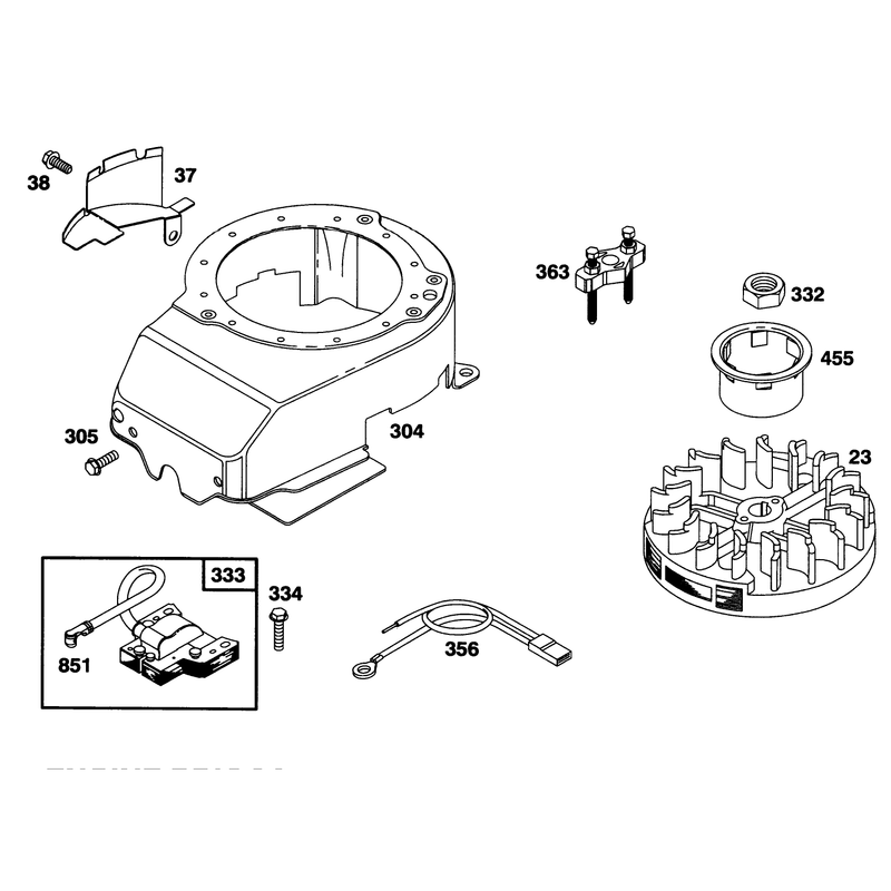 Engine Briggs and Stratton Model 128802-0615-01