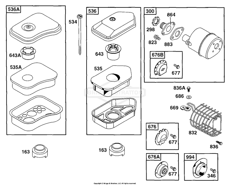 Air Cleaners, Muffler Grp.