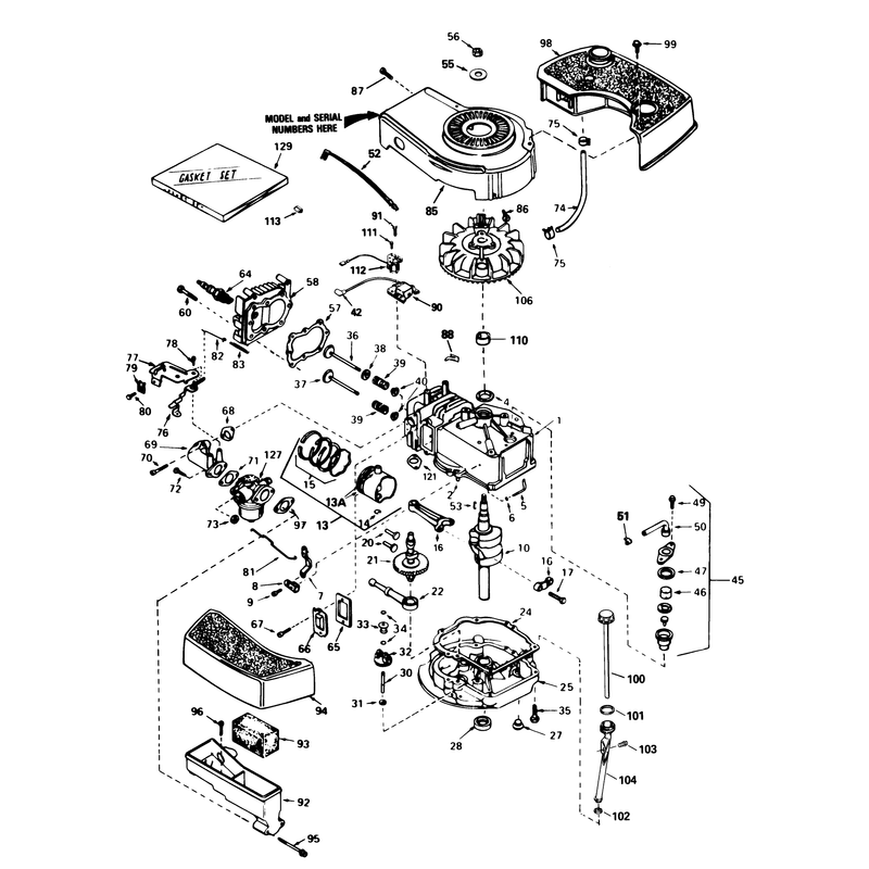 Engine Tecumseh Model No Tnt 100-10097f
