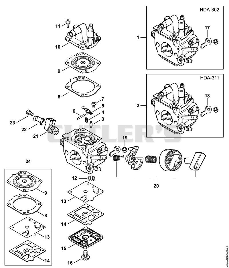 Carburetor HDA-302, HDA-311