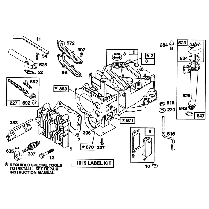 Engine Briggs and Stratton Model 124702-3115-01