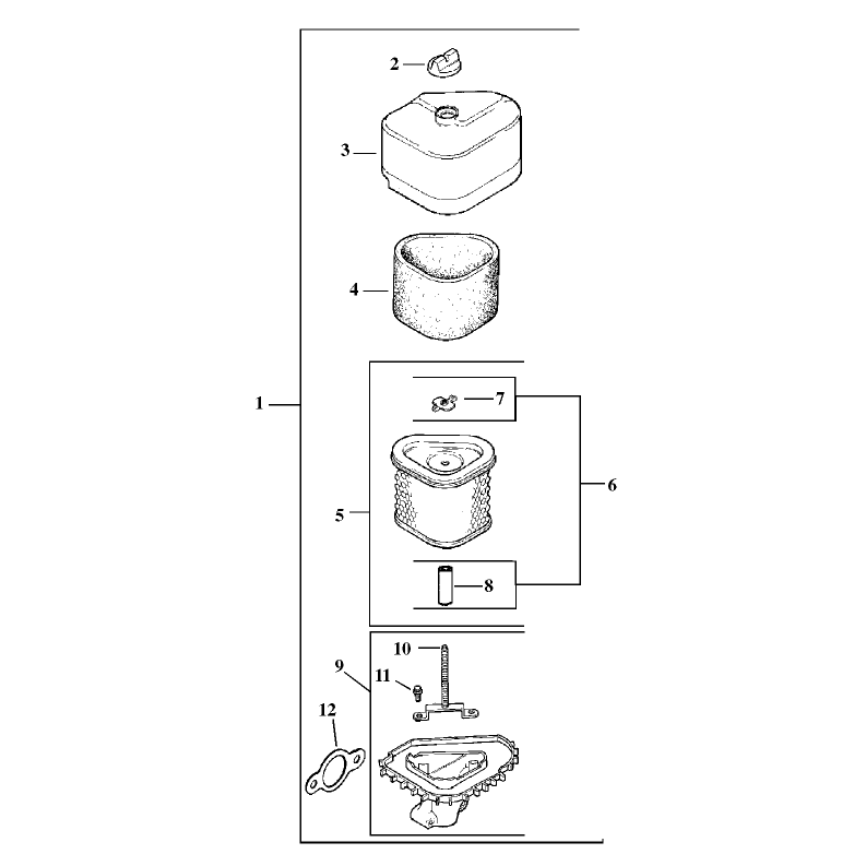 Air Cleaner Assembly Kohler Model Cv15t-41604
