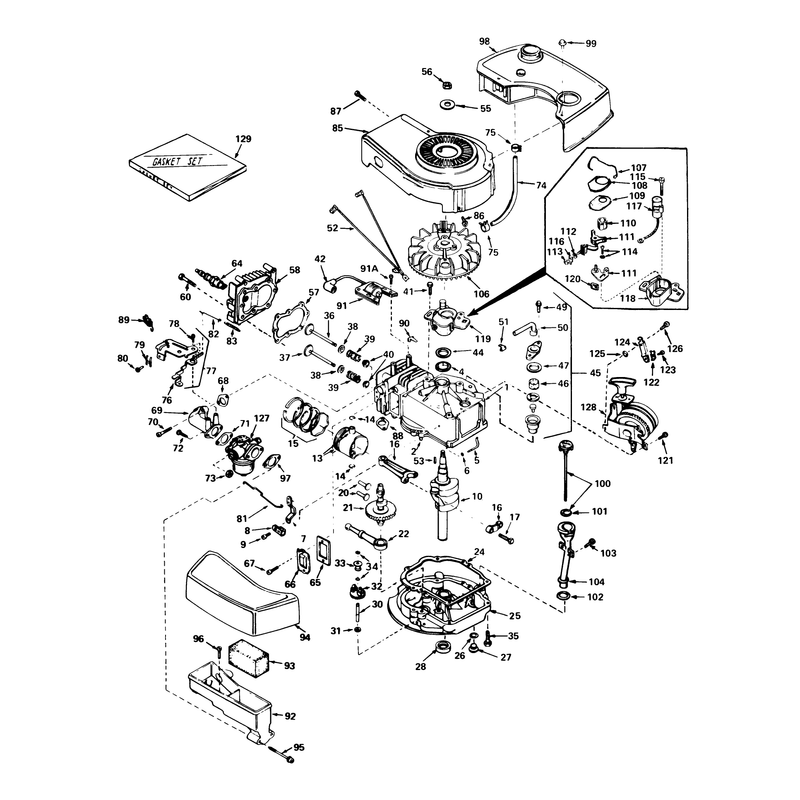 Engine Tecumseh Model No Tnt 100-10063c