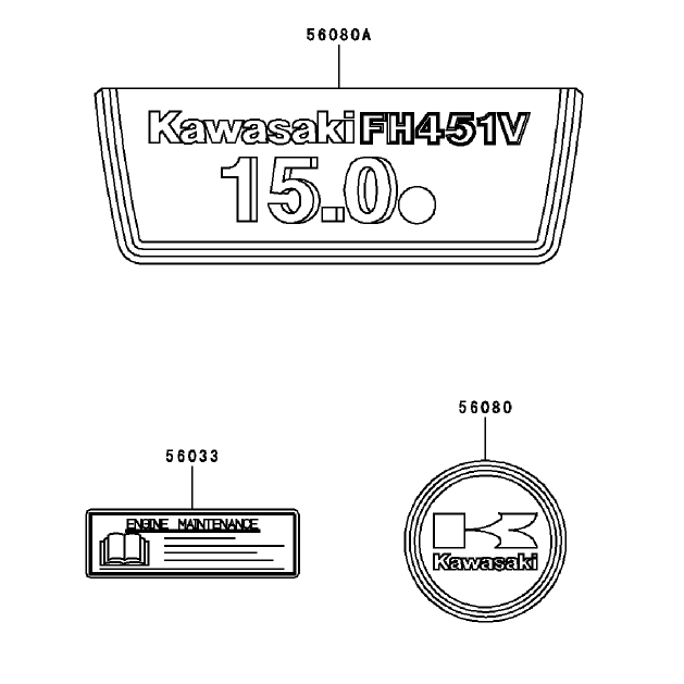 Label Assembly Kawasaki FH451V-BS04