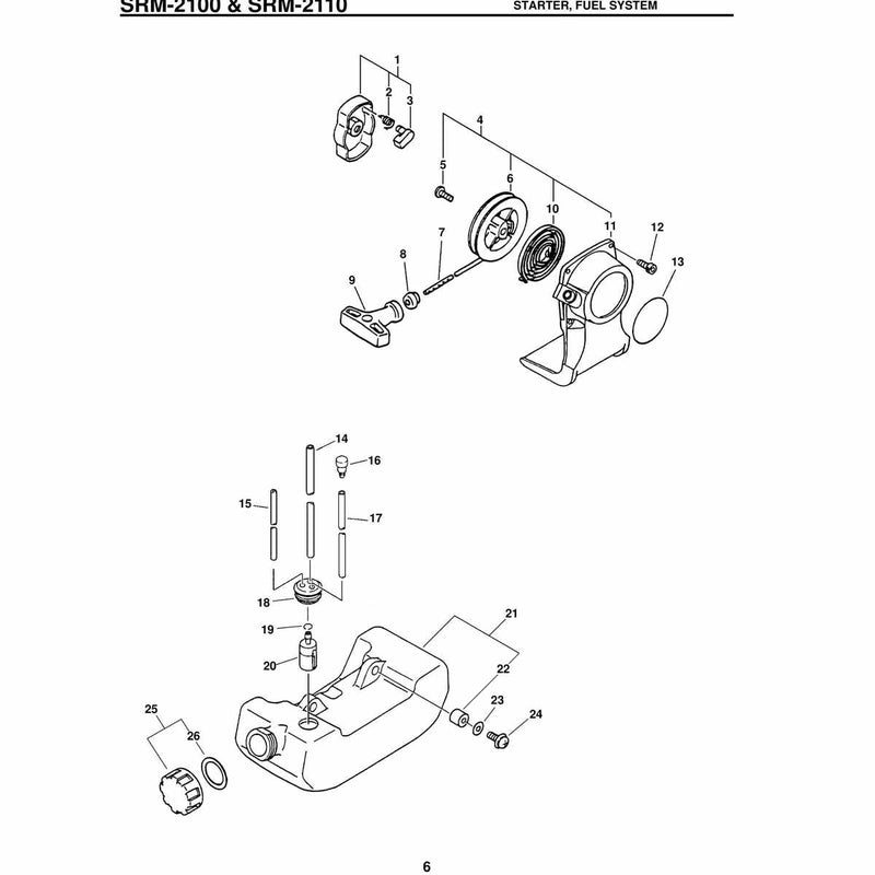 & Srm-2110 Starter, Fuel System
