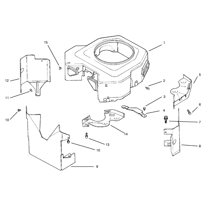 Blower Housing and Baffles Kohler Engine Cv18s-Ps61521