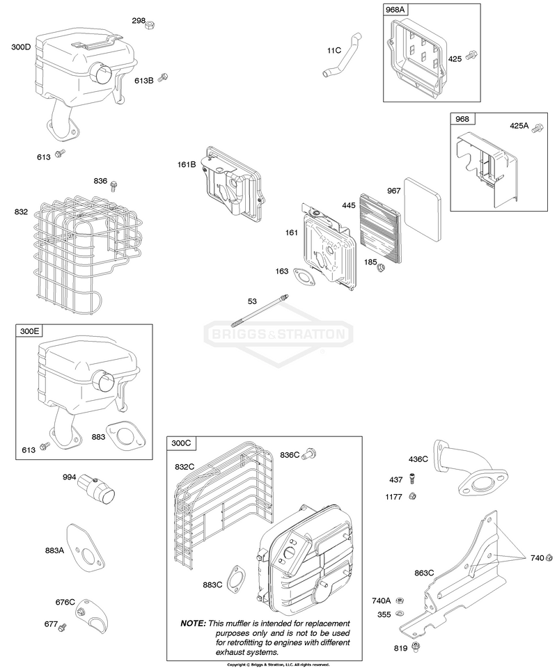 Air Cleaner, Exhaust System