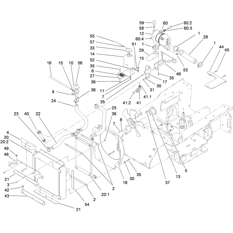 Radiator and Air Cleaner Assembly