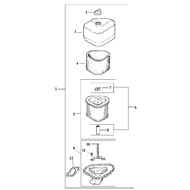 Air Cleaner Assembly Kohler Model CV15T-41604