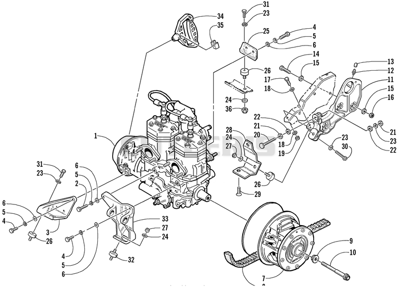 ENGINE AND RELATED PARTS [76757]
