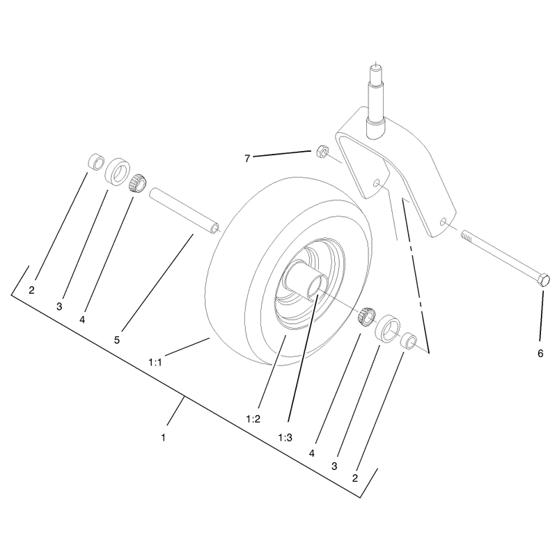 Caster Wheel Assembly No 1-634662