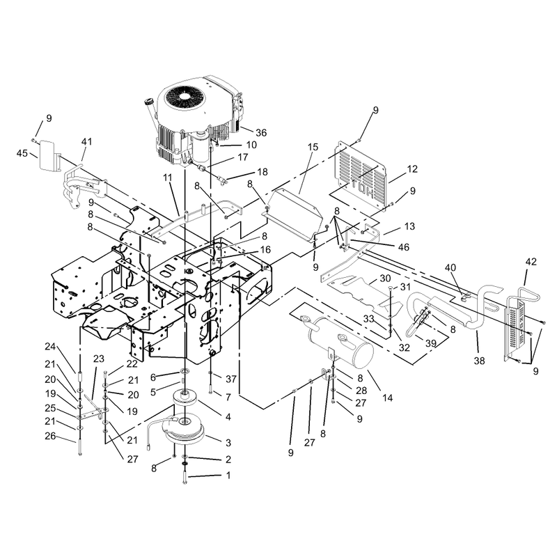 Engine and Clutch Assembly