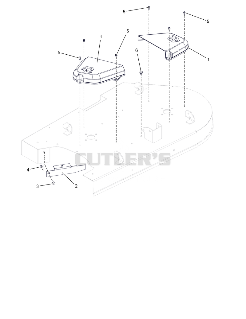 Belt Covers and Baffle - 42"
