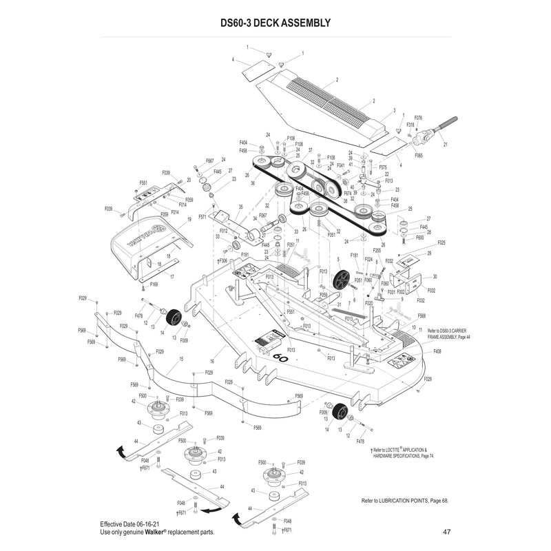 DS60-3 DECK ASSEMBLY