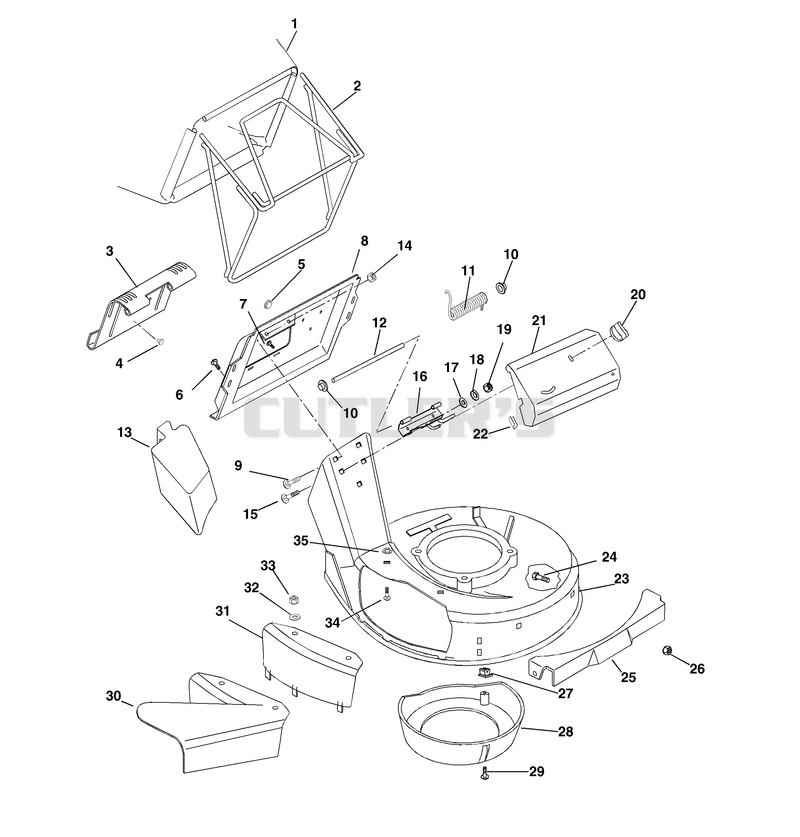Mower Pan And Bag