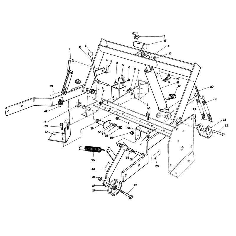 Parking Brake and Lift Frame Assembly