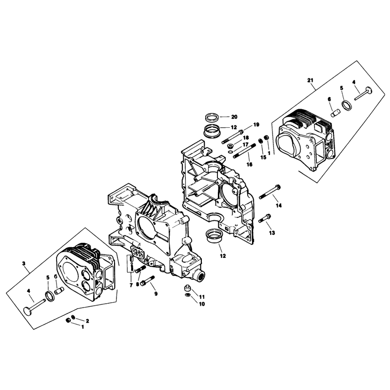Crankcase Engine Kohler Model No Mv16s Type 56511