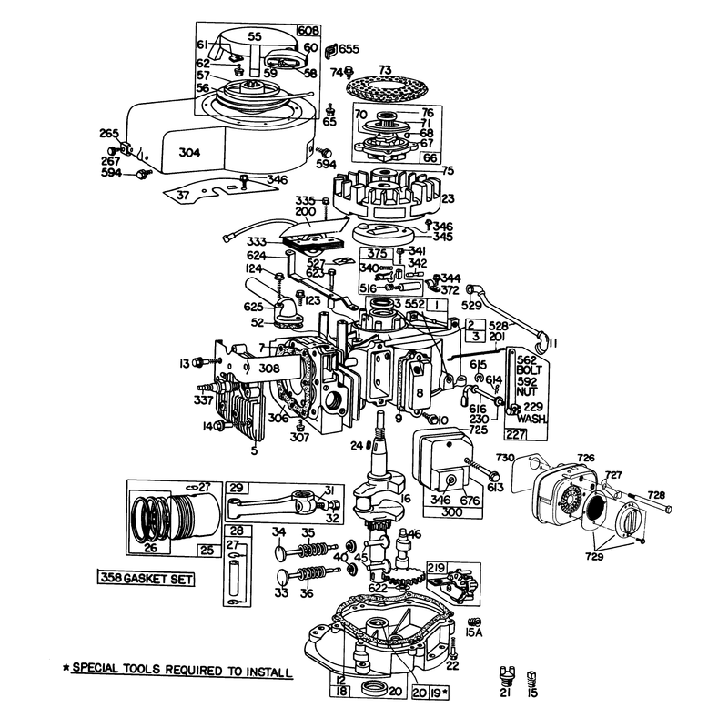 Briggs and Stratton Engine Model 130902-0508-01