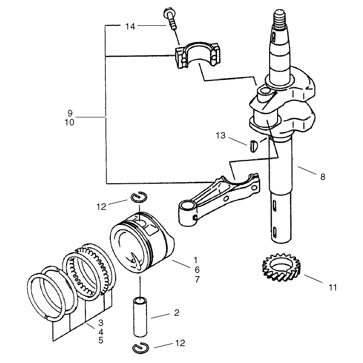 Pistoncrankshaft Assembly