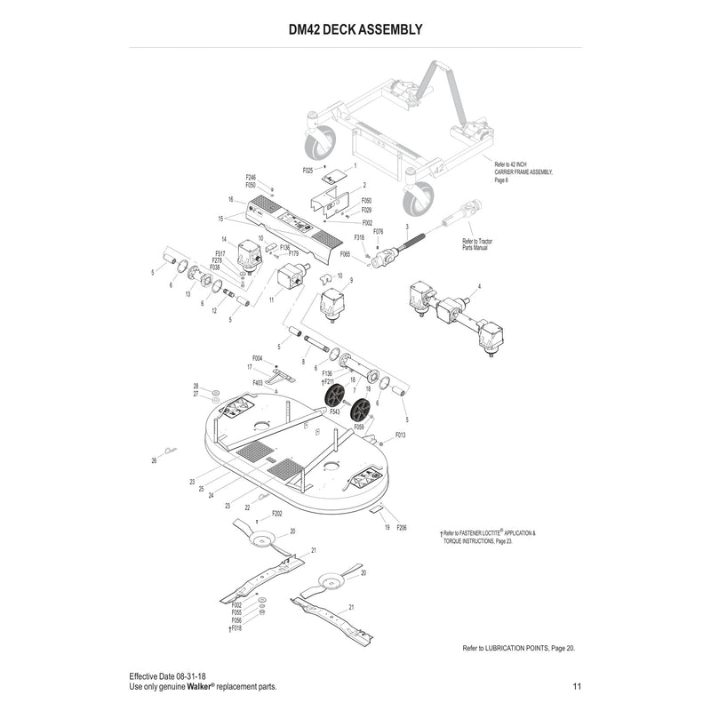 DM42 DECK ASSEMBLY