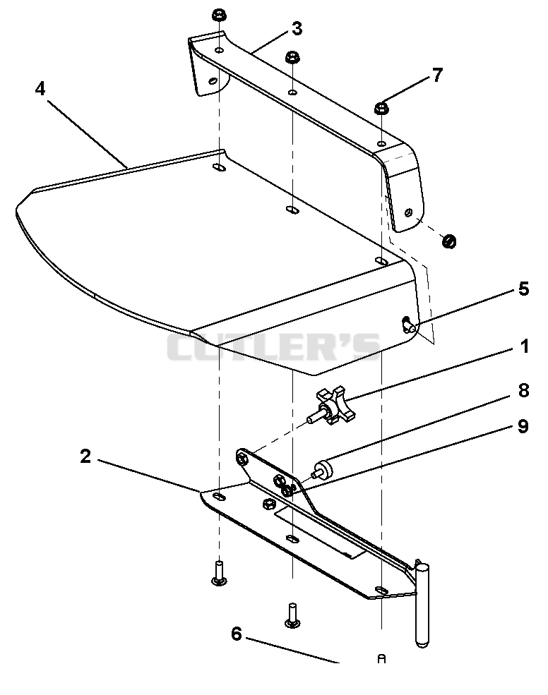 48" Flat Discharge Shield Assembly