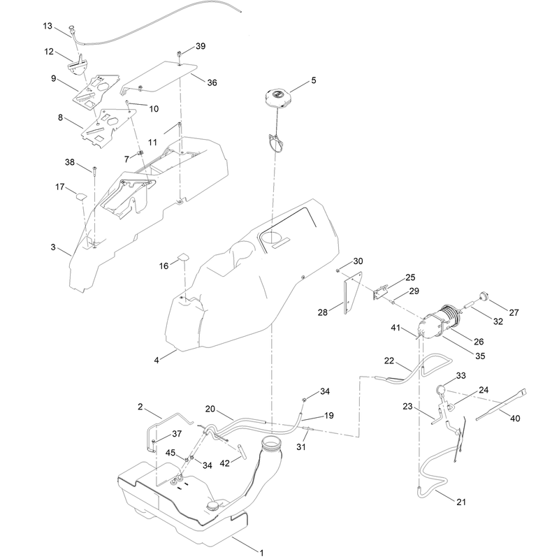 Body Styling and Fuel Tank Assembly