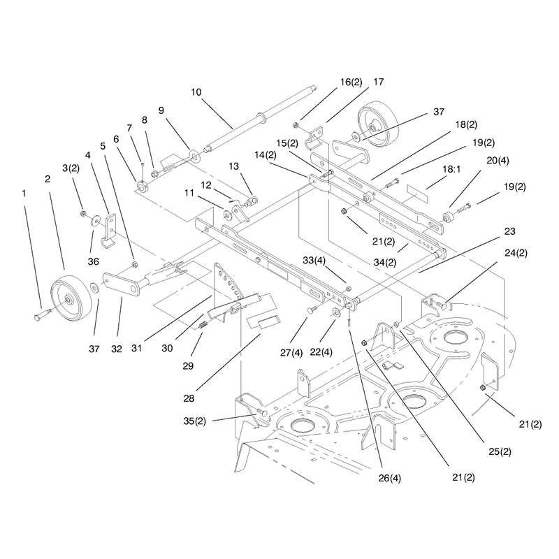 Deck Suspension Assembly