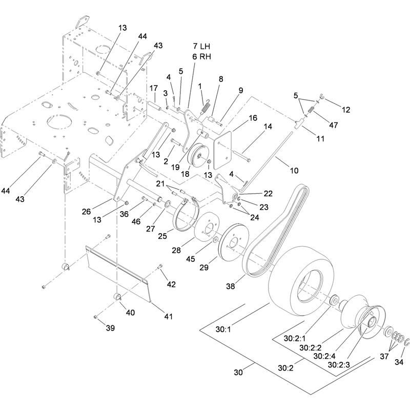 Drive Wheel and Brake Assembly