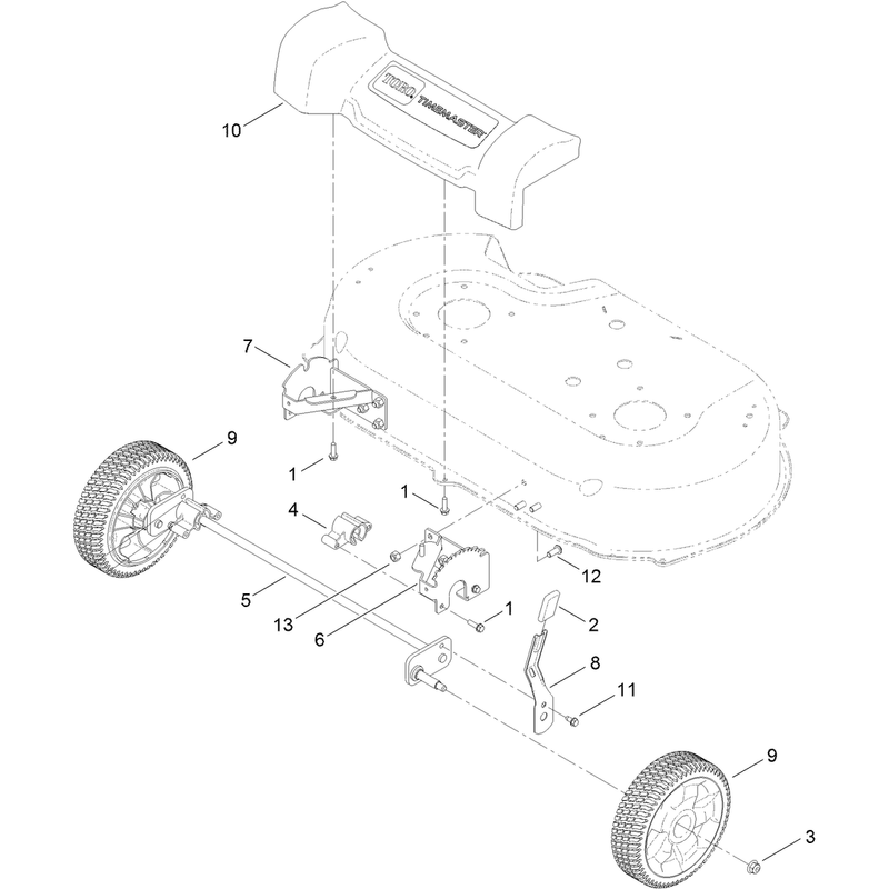 Front Wheel and Axle Assembly