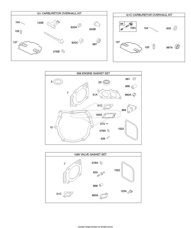 Kit-Carburetor Overhaul, Gasket Engine & Valve Set