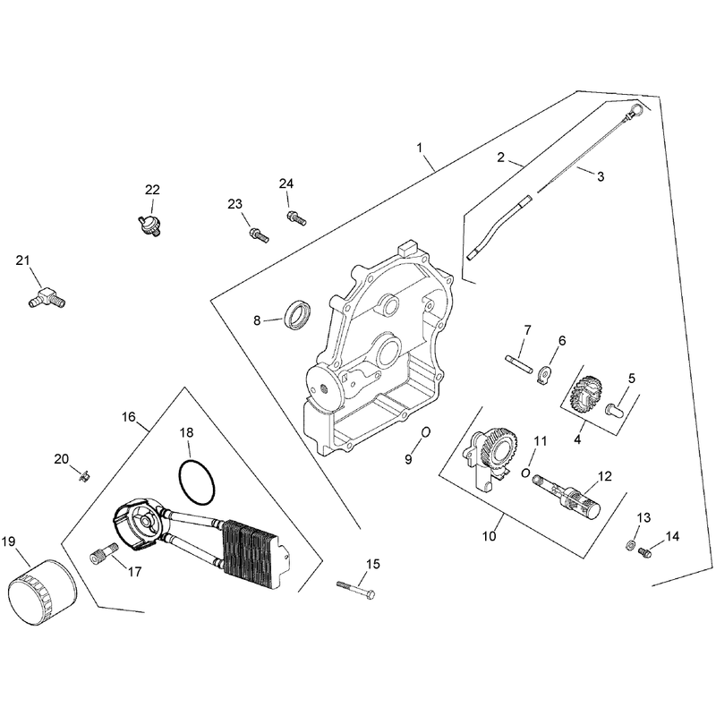 Oil Pan and Lubrication Assembly Kohler CH730-0132