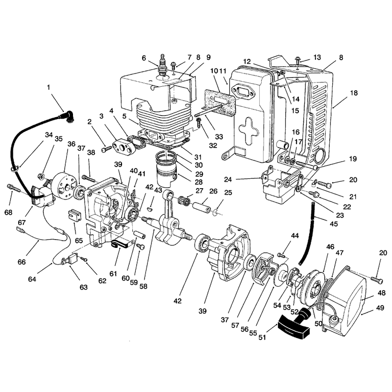 Engine & Muffler Assembly