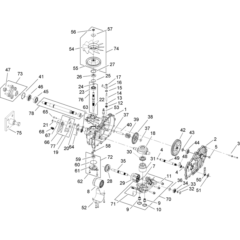RH Hydro Transmission Assembly  No. 109-3371