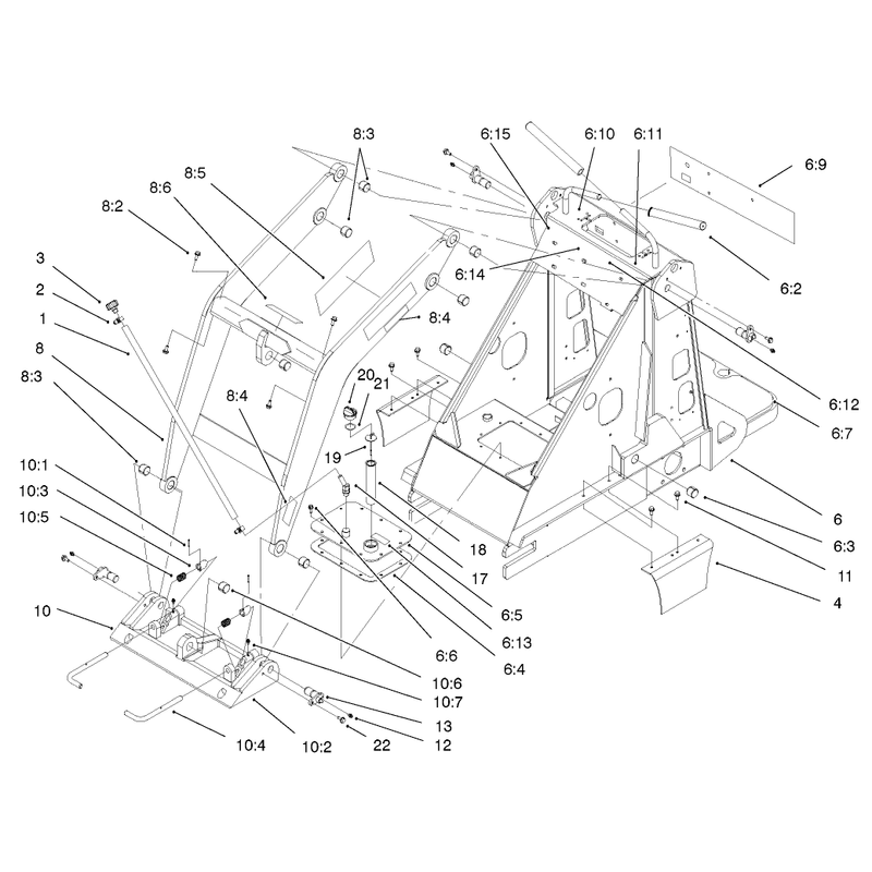 Frame and Loader Arm Assembly