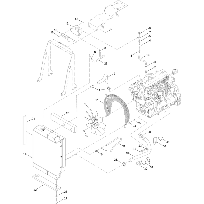 Radiator and Fan Assembly