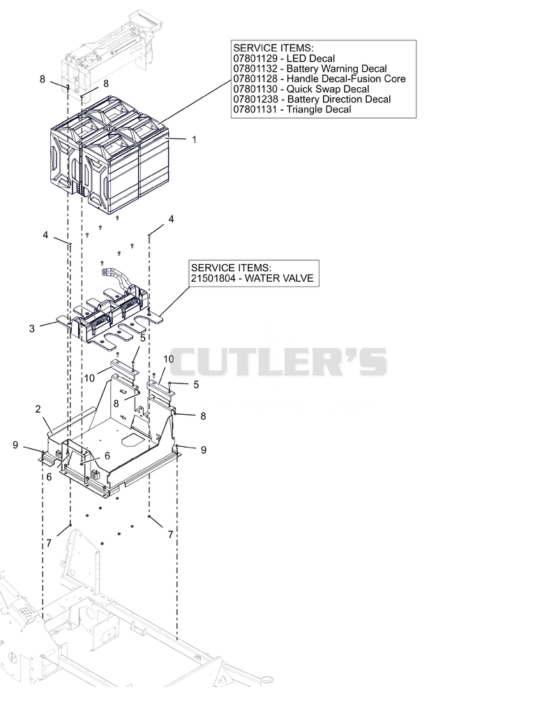 Battery Trays and Batteries