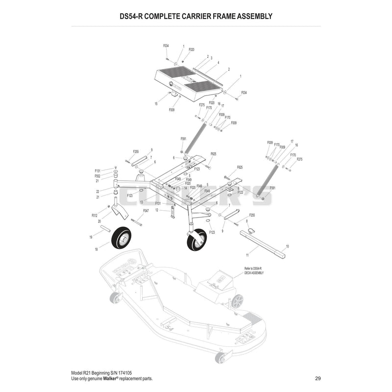 DS54-R COMPLETE CARRIER FRAME ASSEMBLY