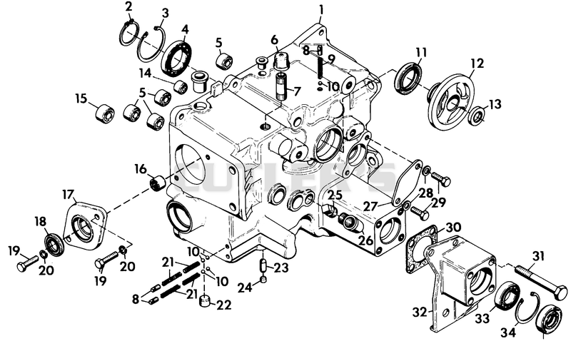 NUMBER TWELVE - TRANSMISSION CASE ASSEMBLY