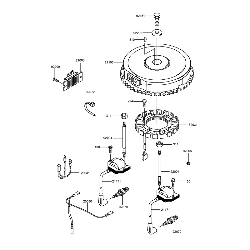 Electrical Equipment Assembly  Kawasaki FH580V-CS13-R