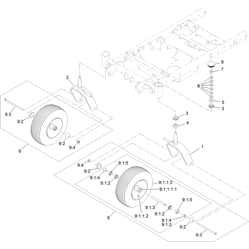 Caster Wheels Assembly
